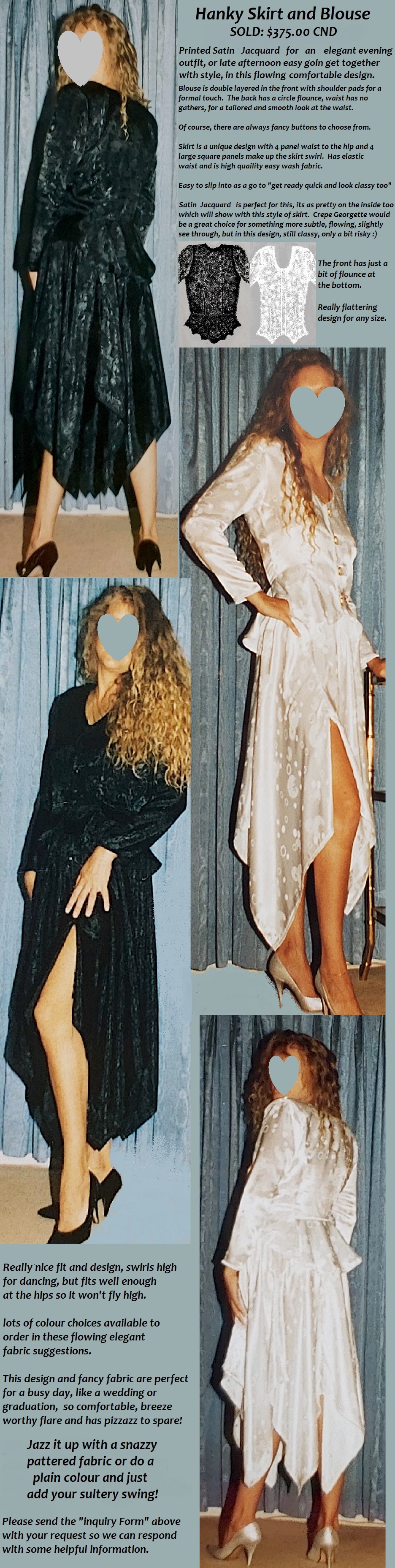 Black and White Formal Hanky Dress